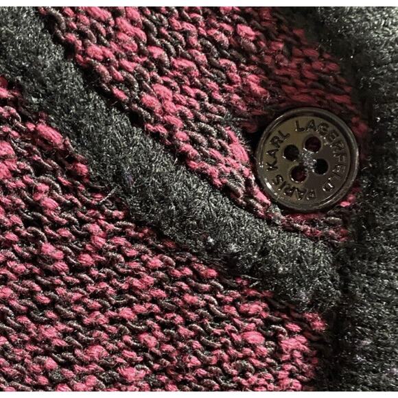 Karl Lagerfeld Paris Ongoing Mulled Wine Sweater Cardigan L8WS0713 Size Large - Picture 12 of 12